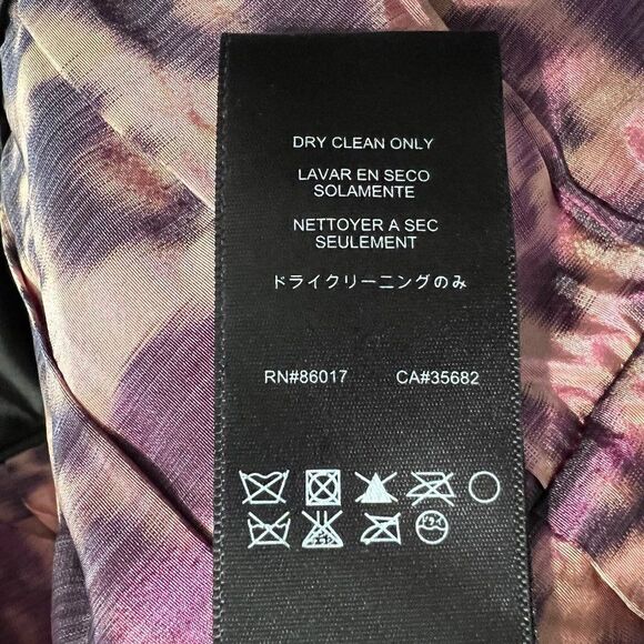 Bebe Black with Purple Leopard Strapless Ruched Dress Size Medium - Picture 9 of 12